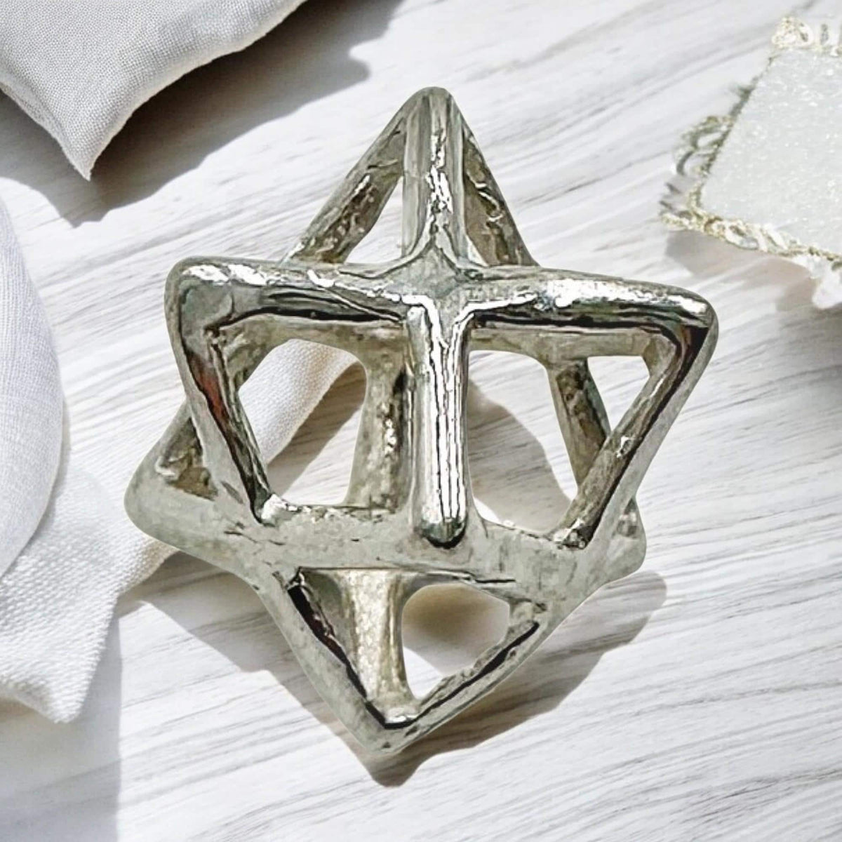 Collier en argent sterling avec étoile de David Merkava