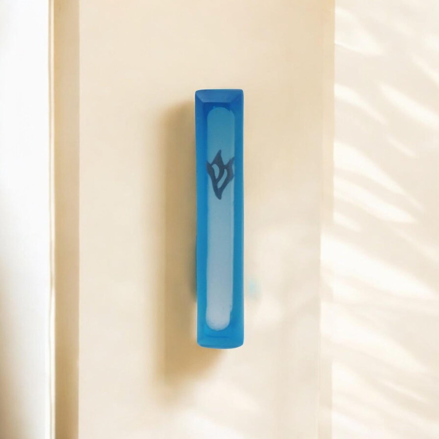 Handmade Resin Mezuzah Case: Colorful Jewish Door Decor