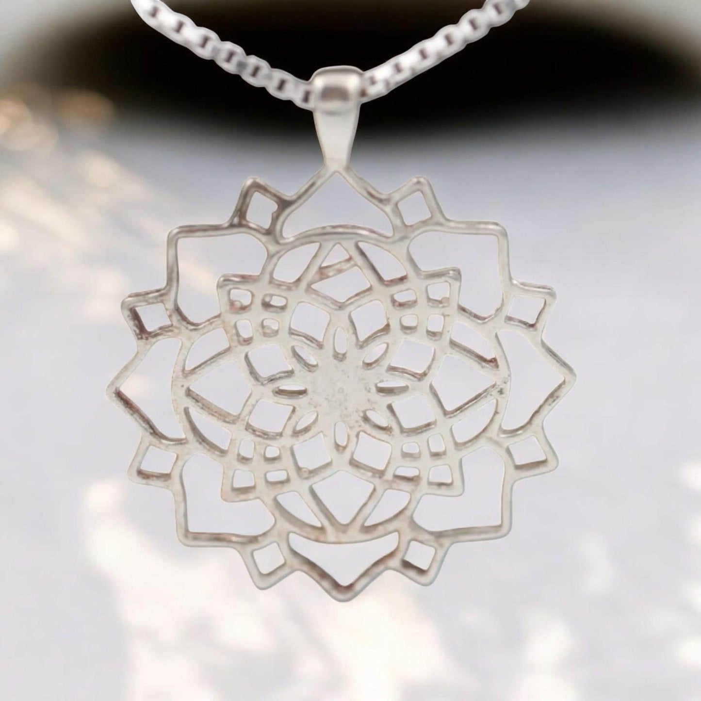 Gold Mandala Star of David Necklace