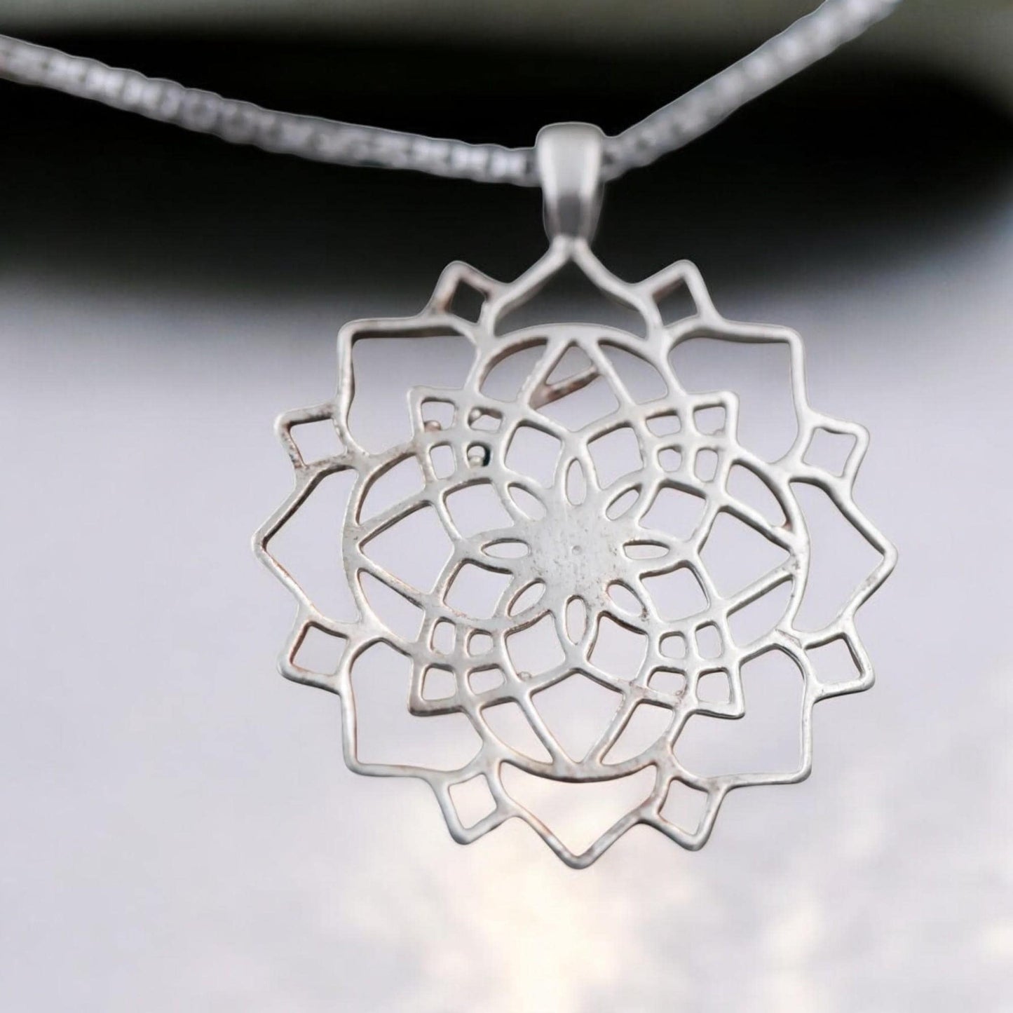 Gold Mandala Star of David Necklace
