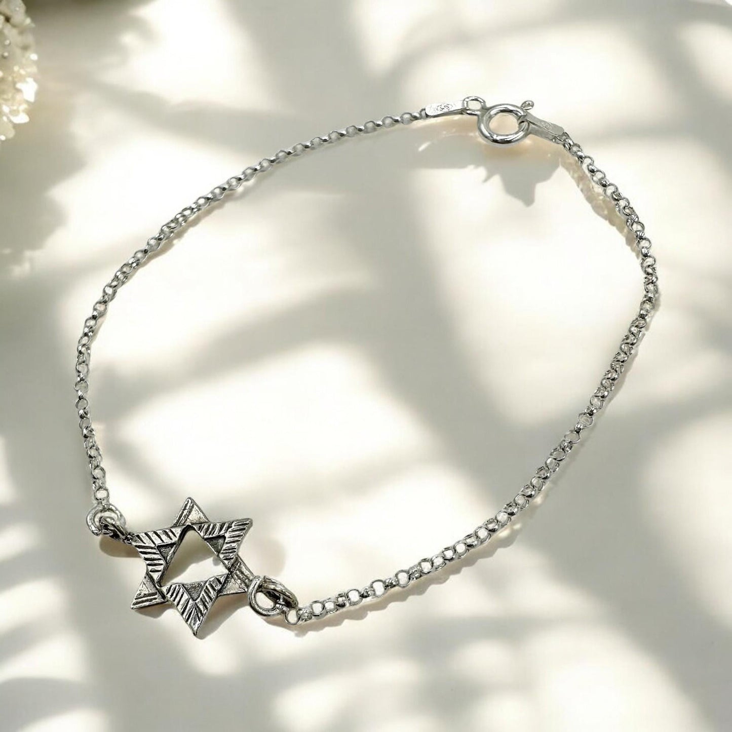 Sterling Silver Star of David Bracelet