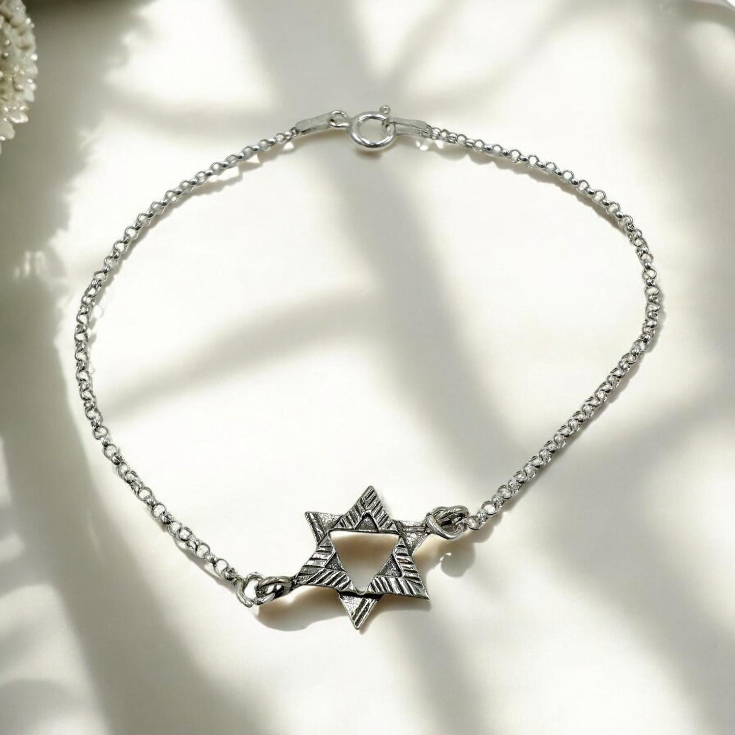 Sterling Silver Star of David Bracelet