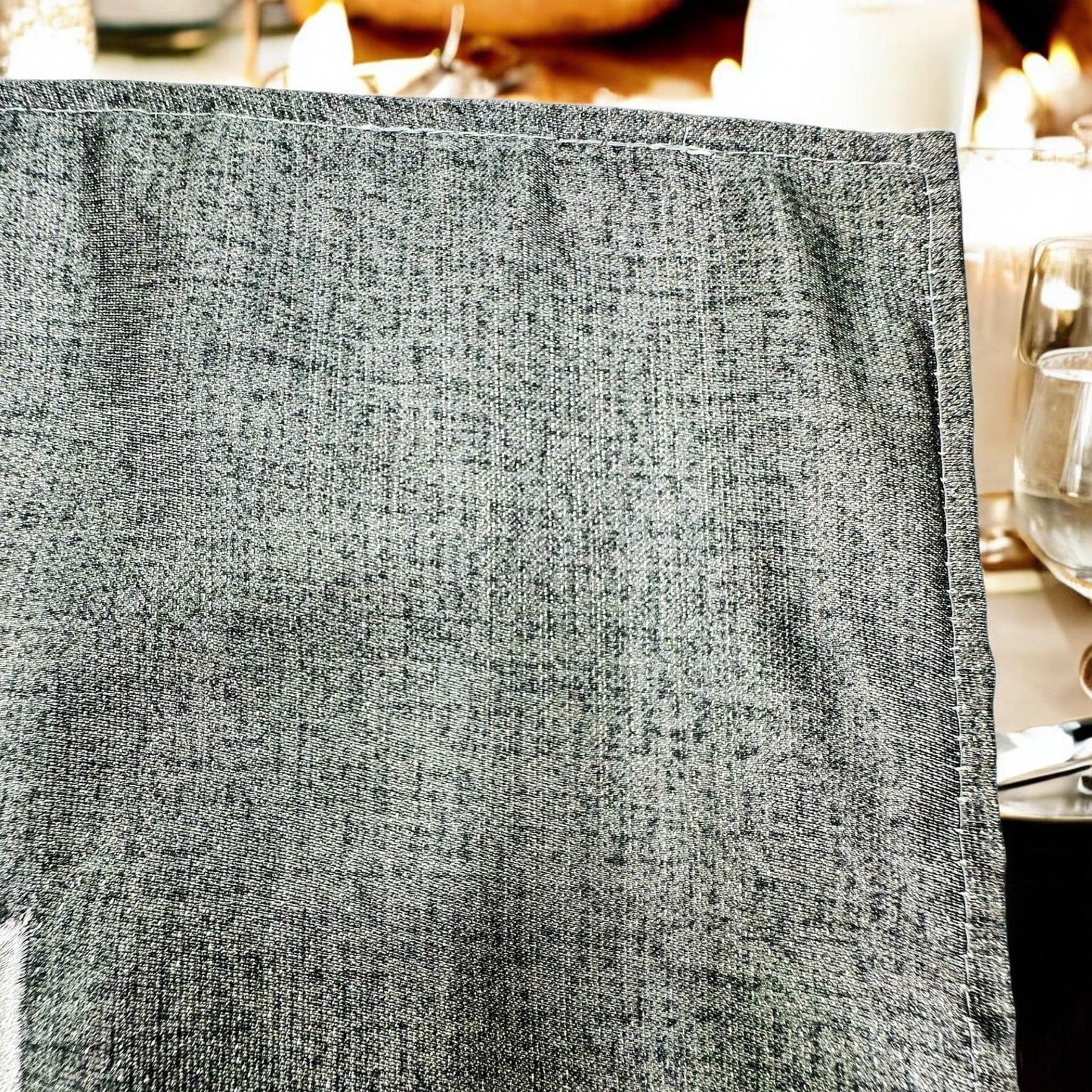 Shabbat Challah Cover: White & Gray, Silver