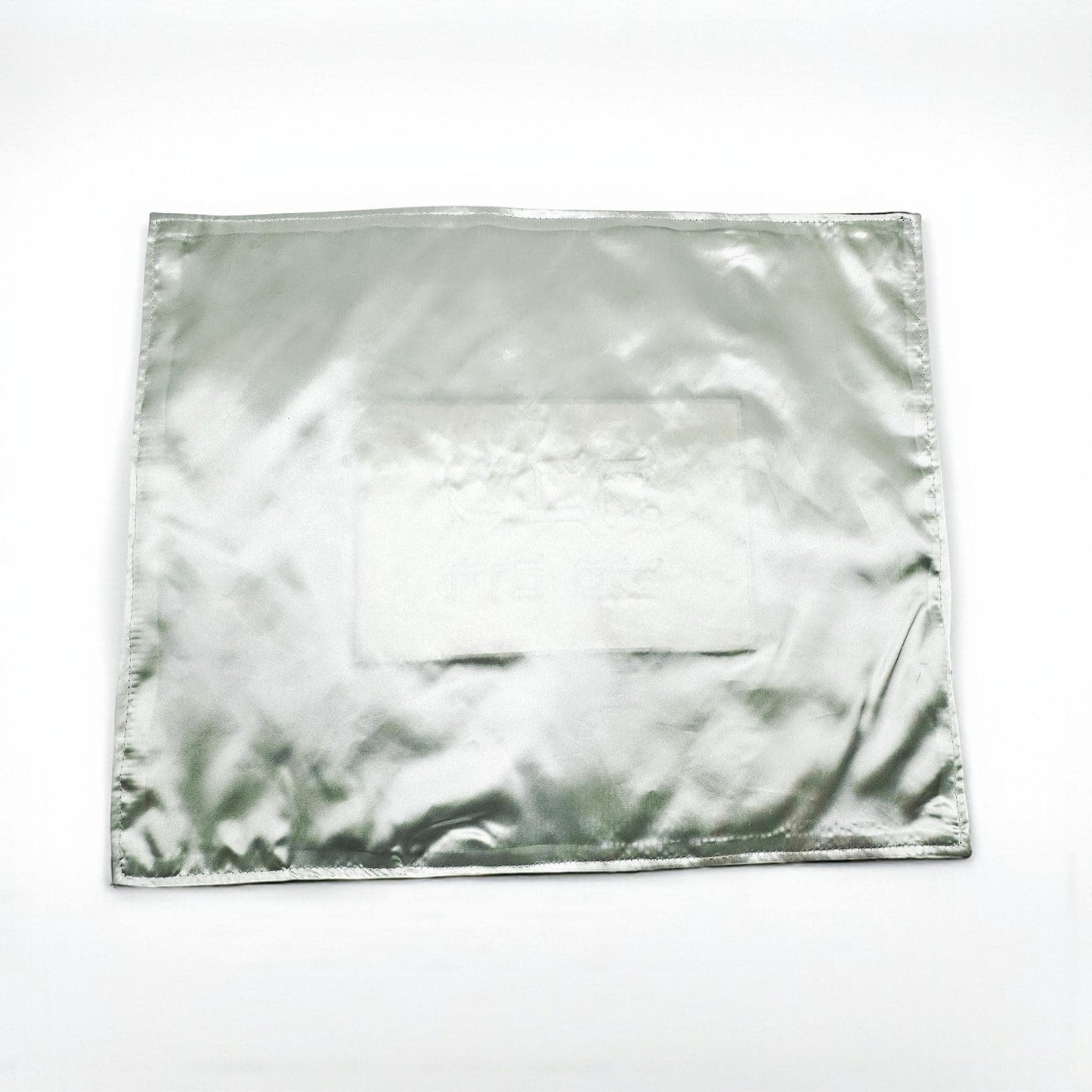 Shabbat Challah Cover: White & Gray, Silver