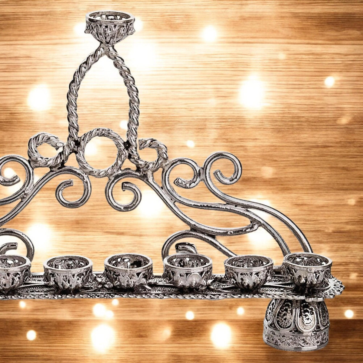 Mini ménorah à 9 branches en argent sterling