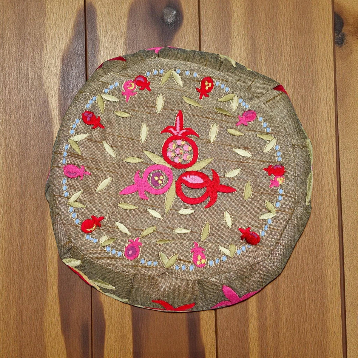כיפה רקמה רימונים גדולה 20 ס"מ