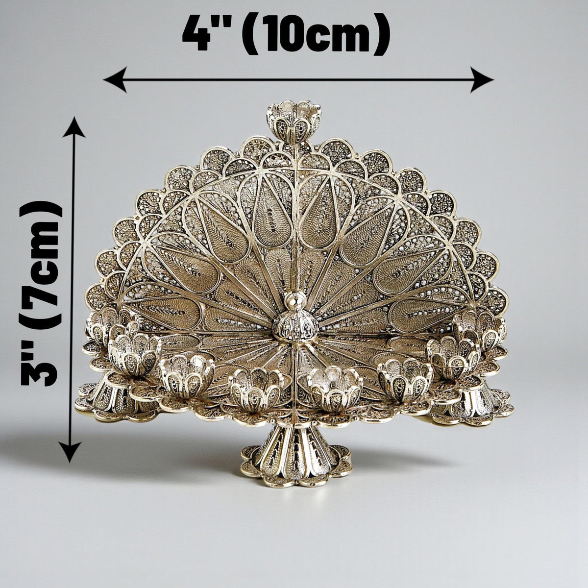 Mini-Ménorah de Hanouka en argent sterling