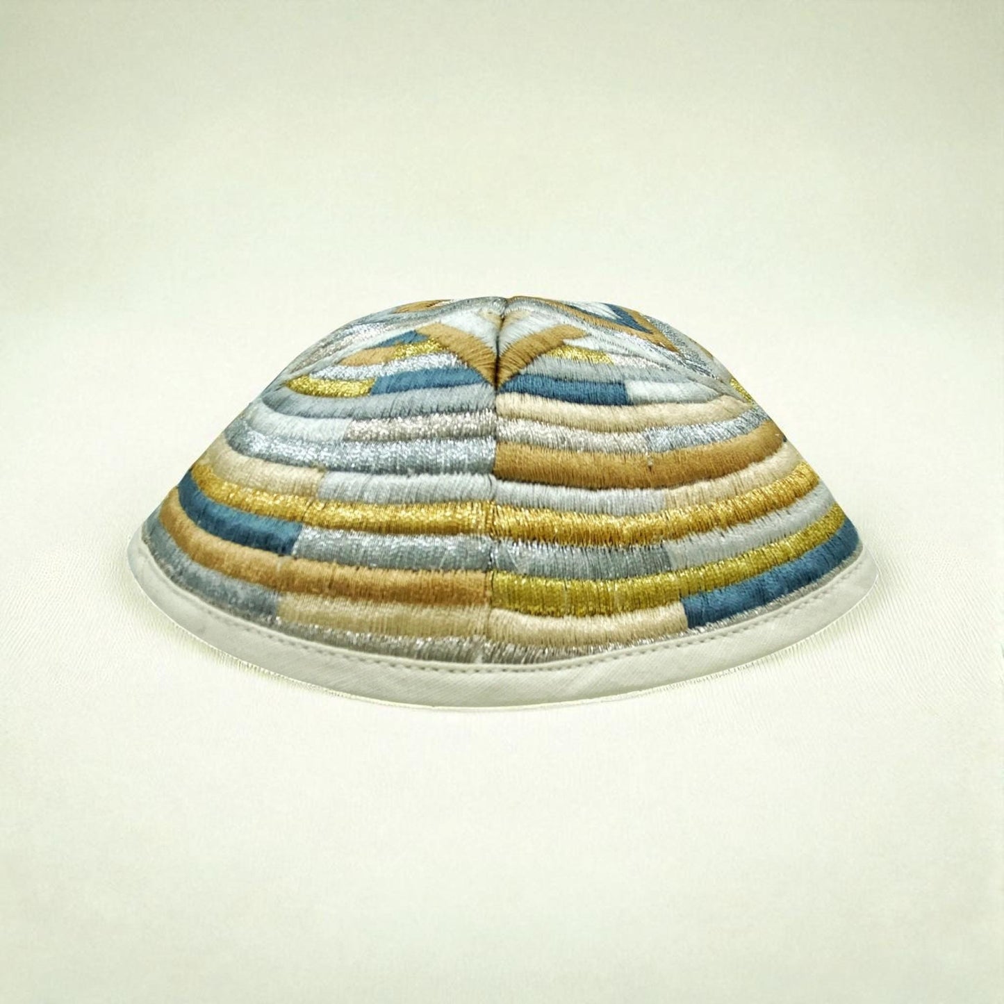 Gold Star of David Embroidered Kippah