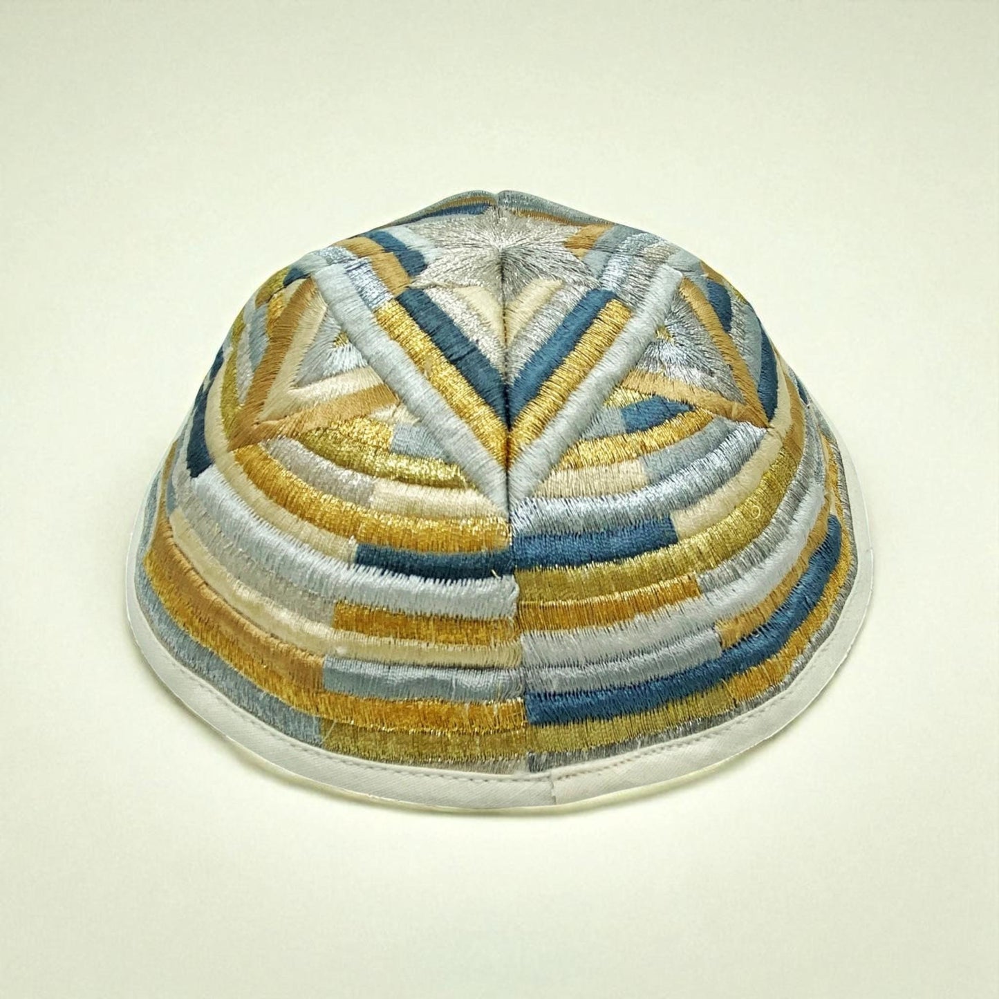 Gold Star of David Embroidered Kippah