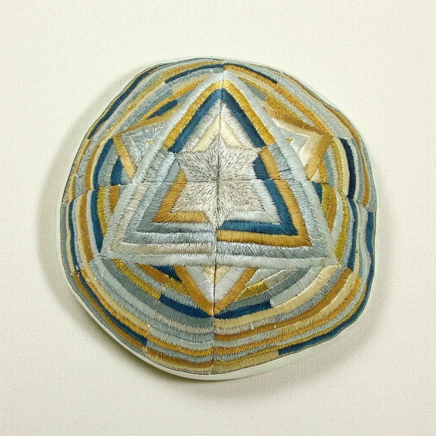 Gold Star of David Embroidered Kippah
