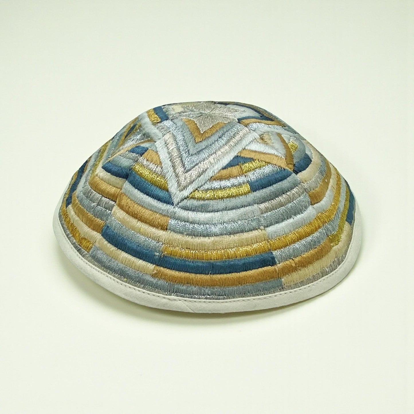 Gold Star of David Embroidered Kippah