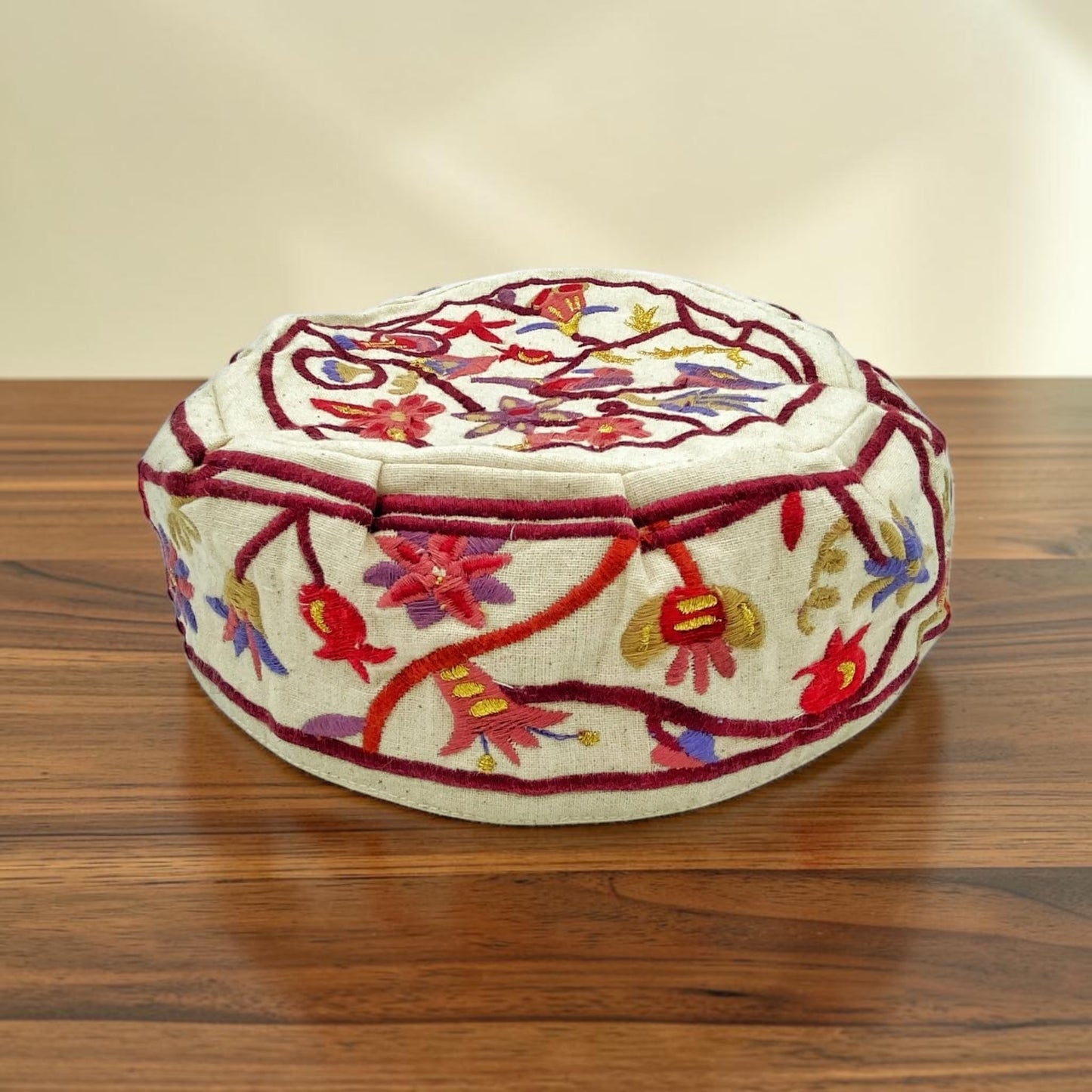 Large Birds Embroidered Kippah