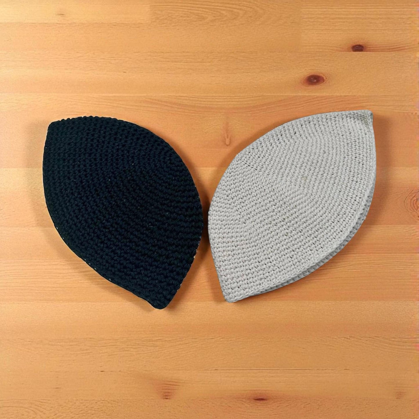 Original Breslev Kippah 100% Cotton | Black & White Jewish Yarmulke 21cm