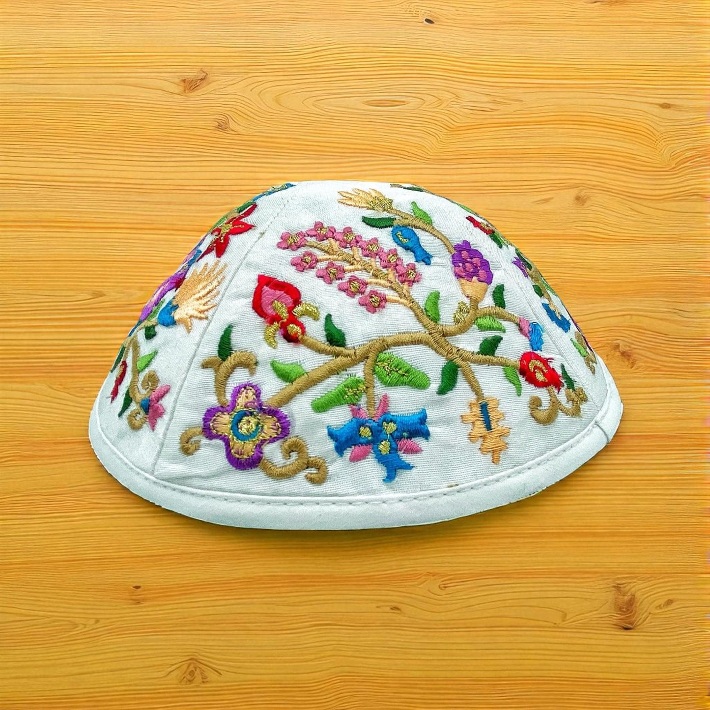 Colorful Bird 17cm Embroidered Kippah