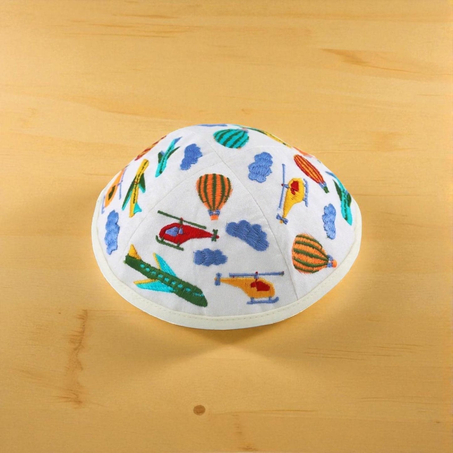 Kids Aircraft Embroidered Kippah