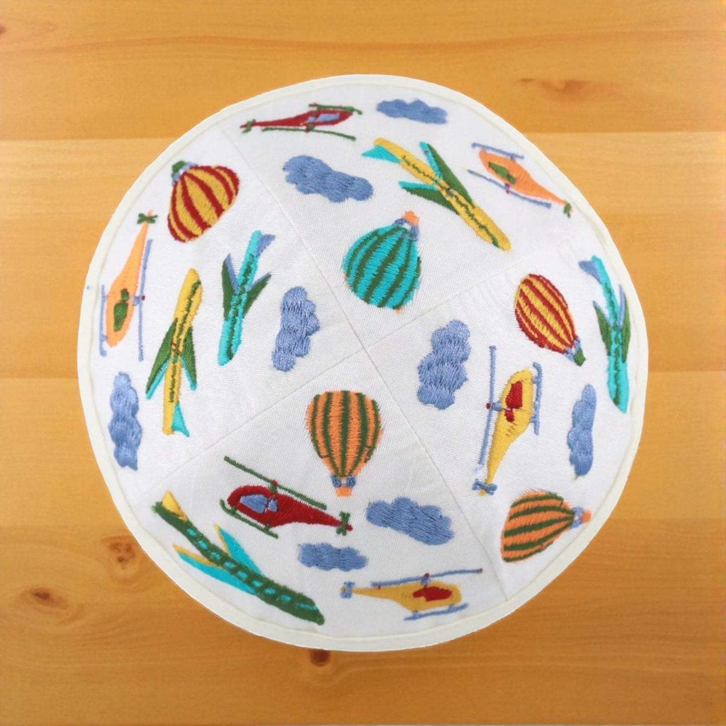 Kids Aircraft Embroidered Kippah