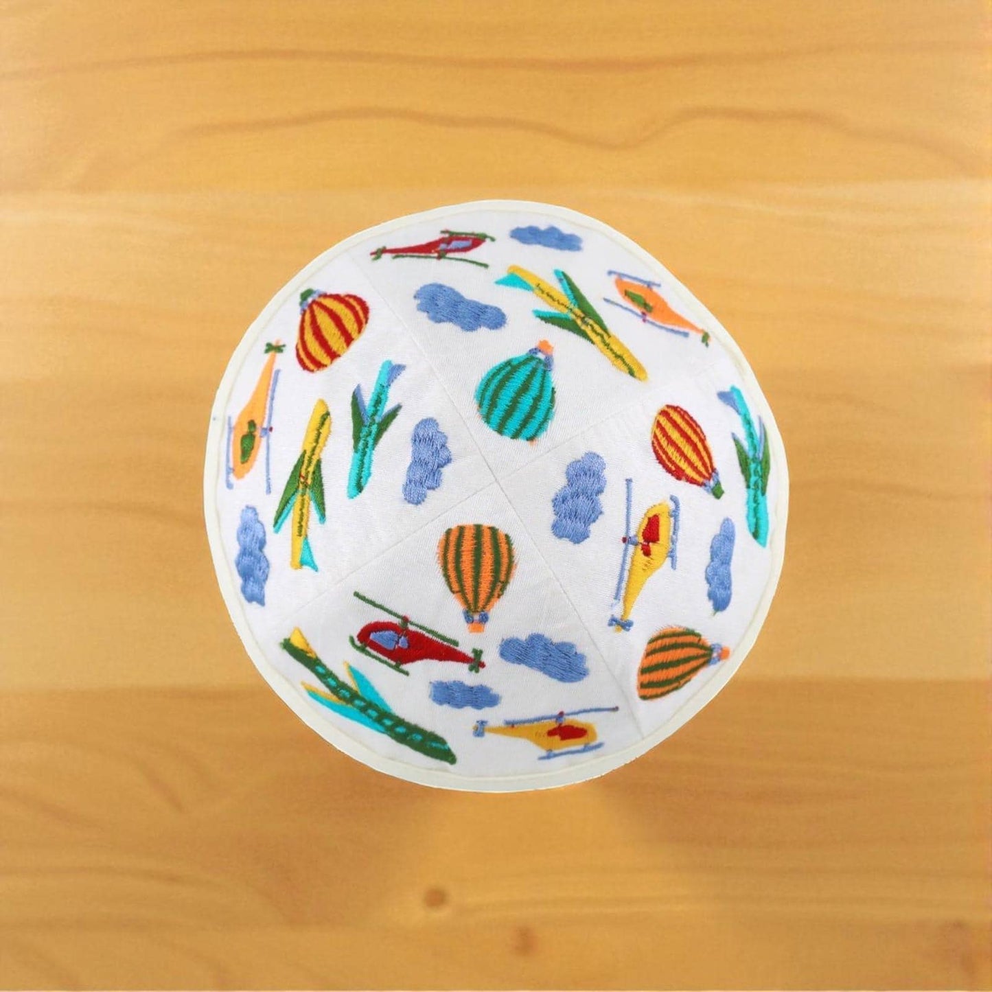 Kids Aircraft Embroidered Kippah