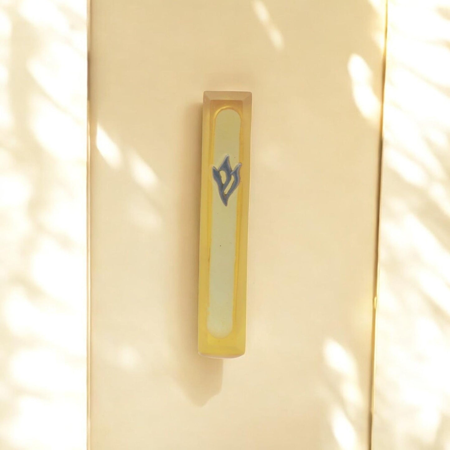 Handmade Resin Mezuzah Case: Colorful Jewish Door Decor