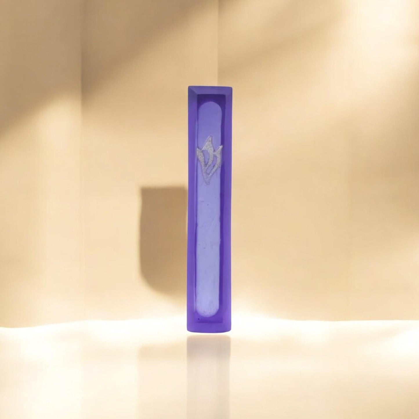 Handmade Resin Mezuzah Case: Colorful Jewish Door Decor