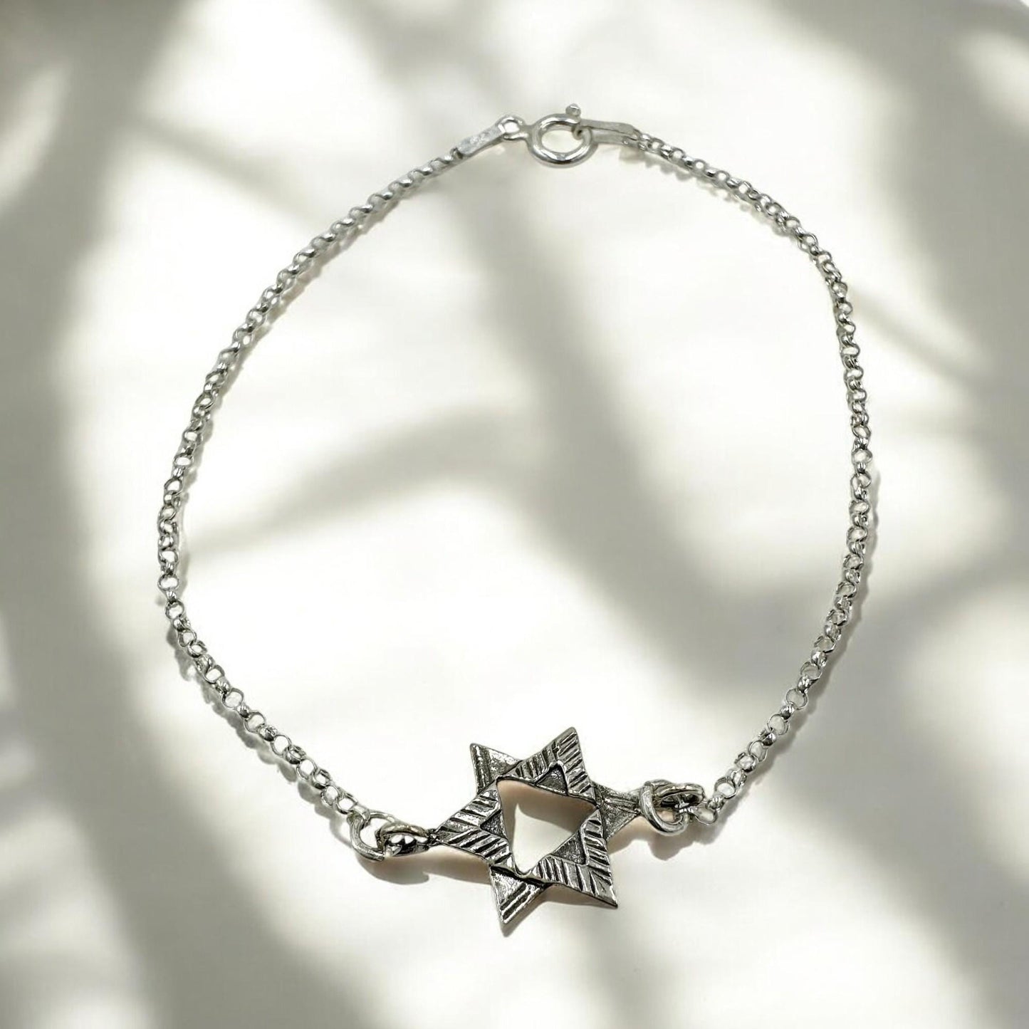 Sterling Silver Star of David Bracelet