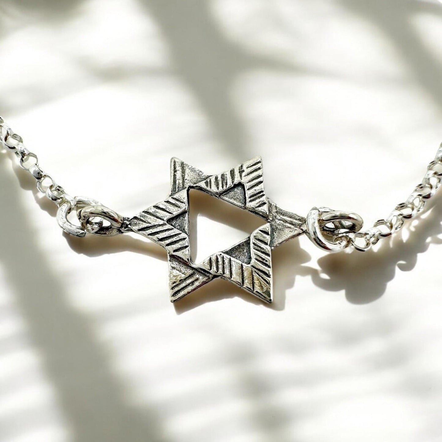 Sterling Silver Star of David Bracelet
