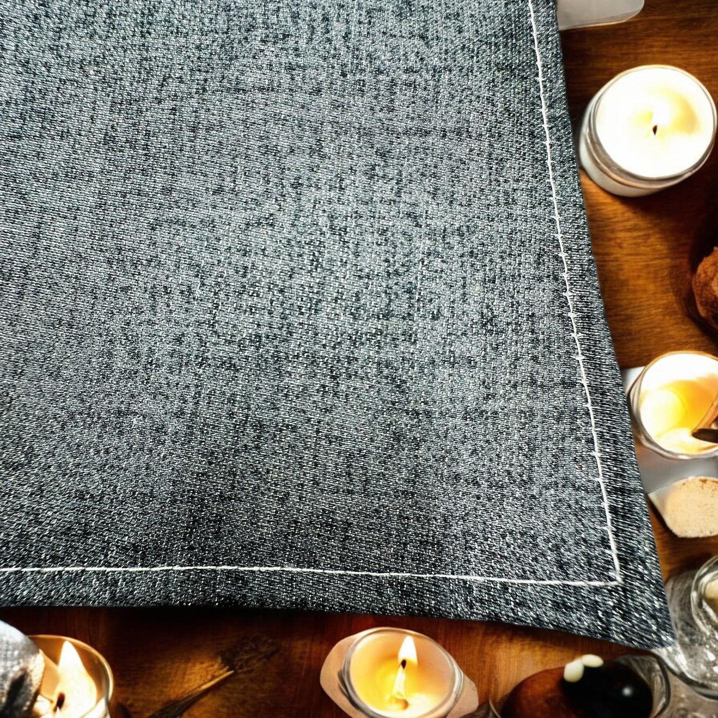 Shabbat Challah Cover Silver Gray