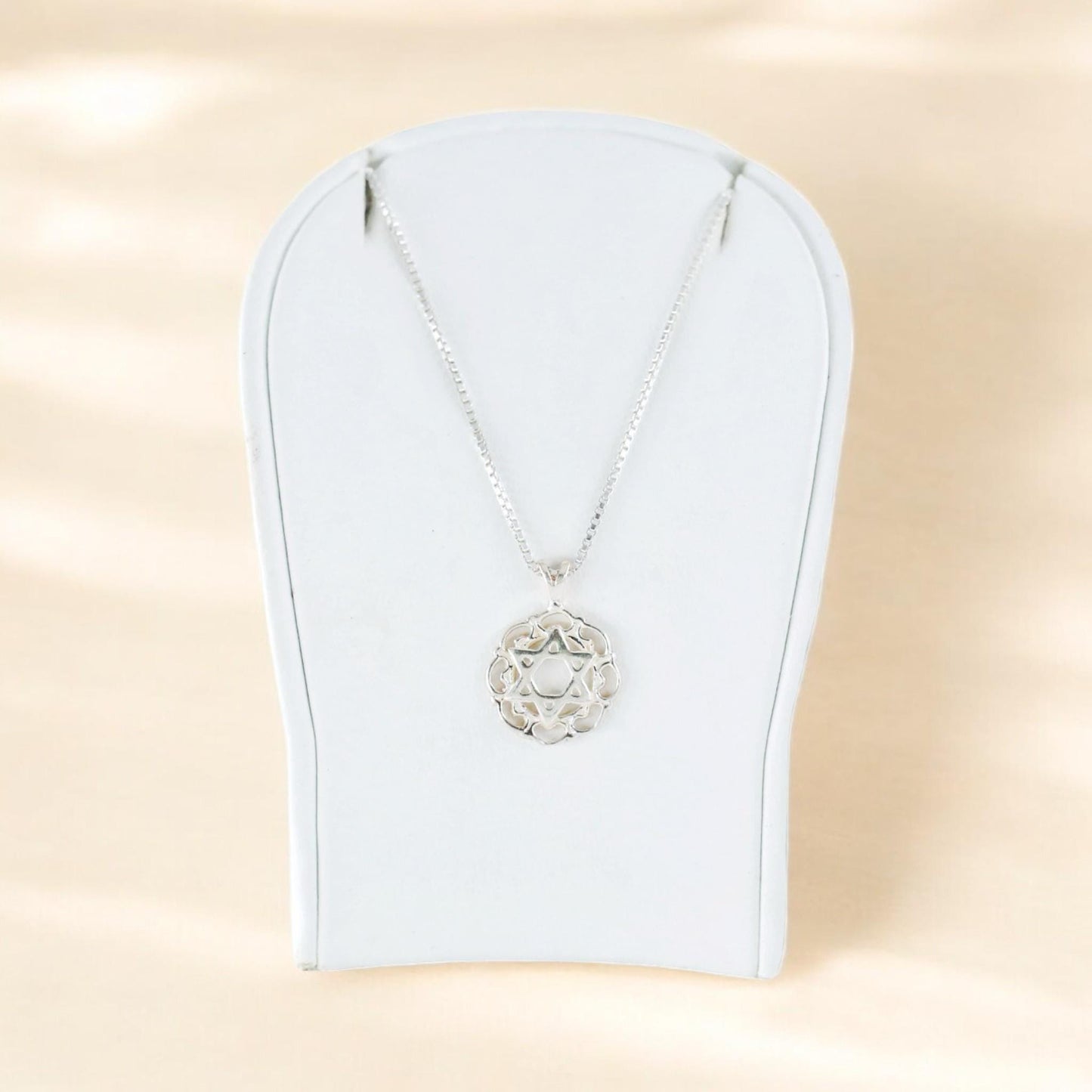 Sterling Silver Star of David Mandala Necklace