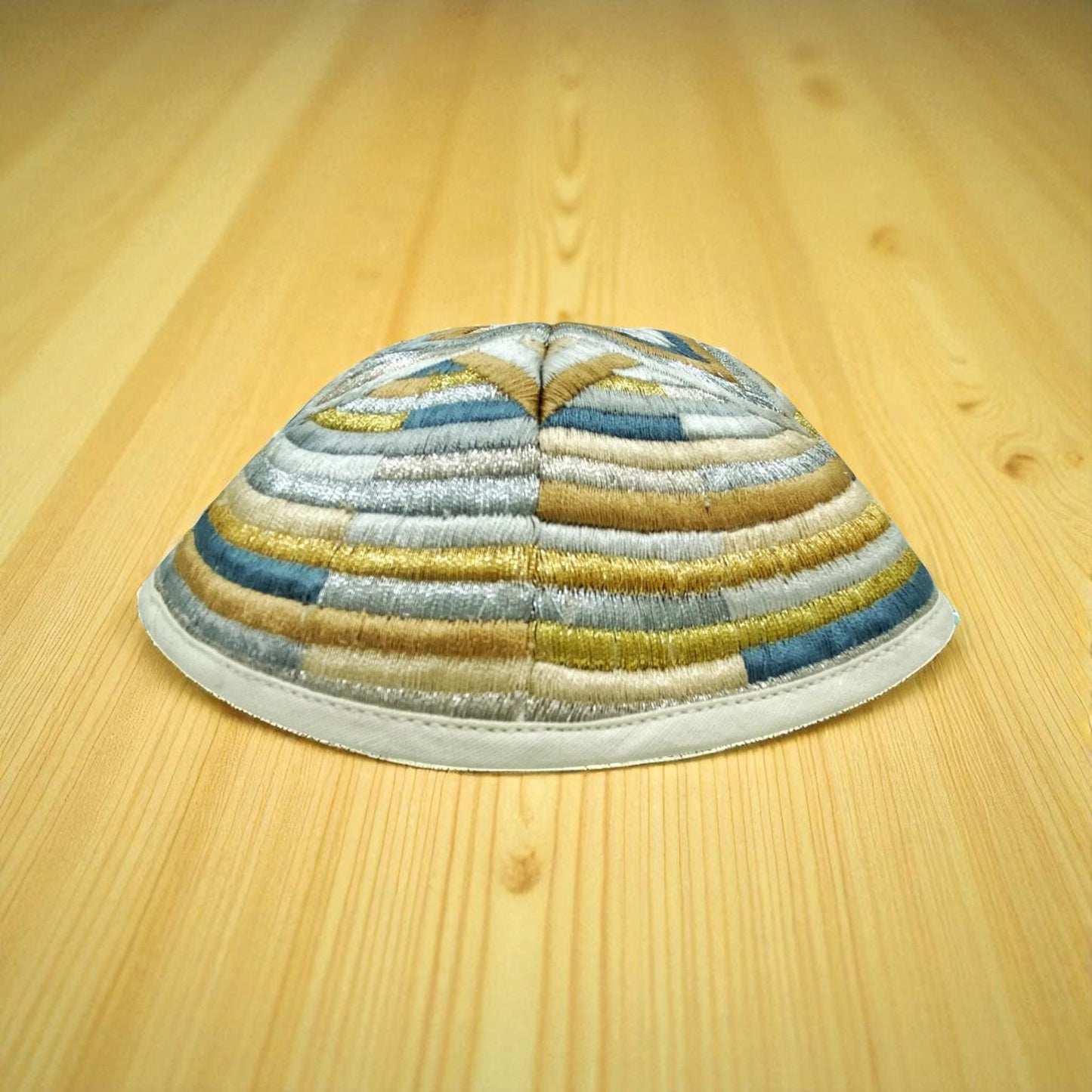 Gold Star of David Embroidered Kippah