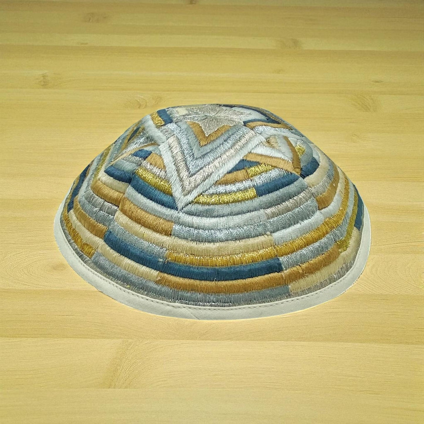Gold Star of David Embroidered Kippah