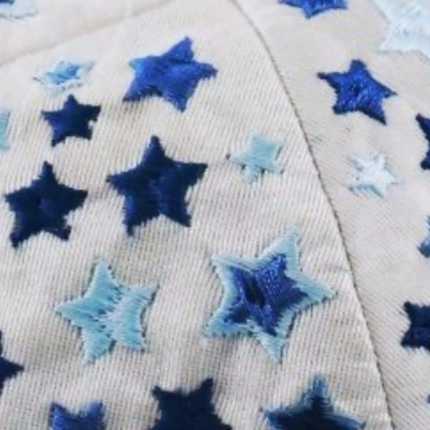 Kippah with Blue & White Star Embroidery