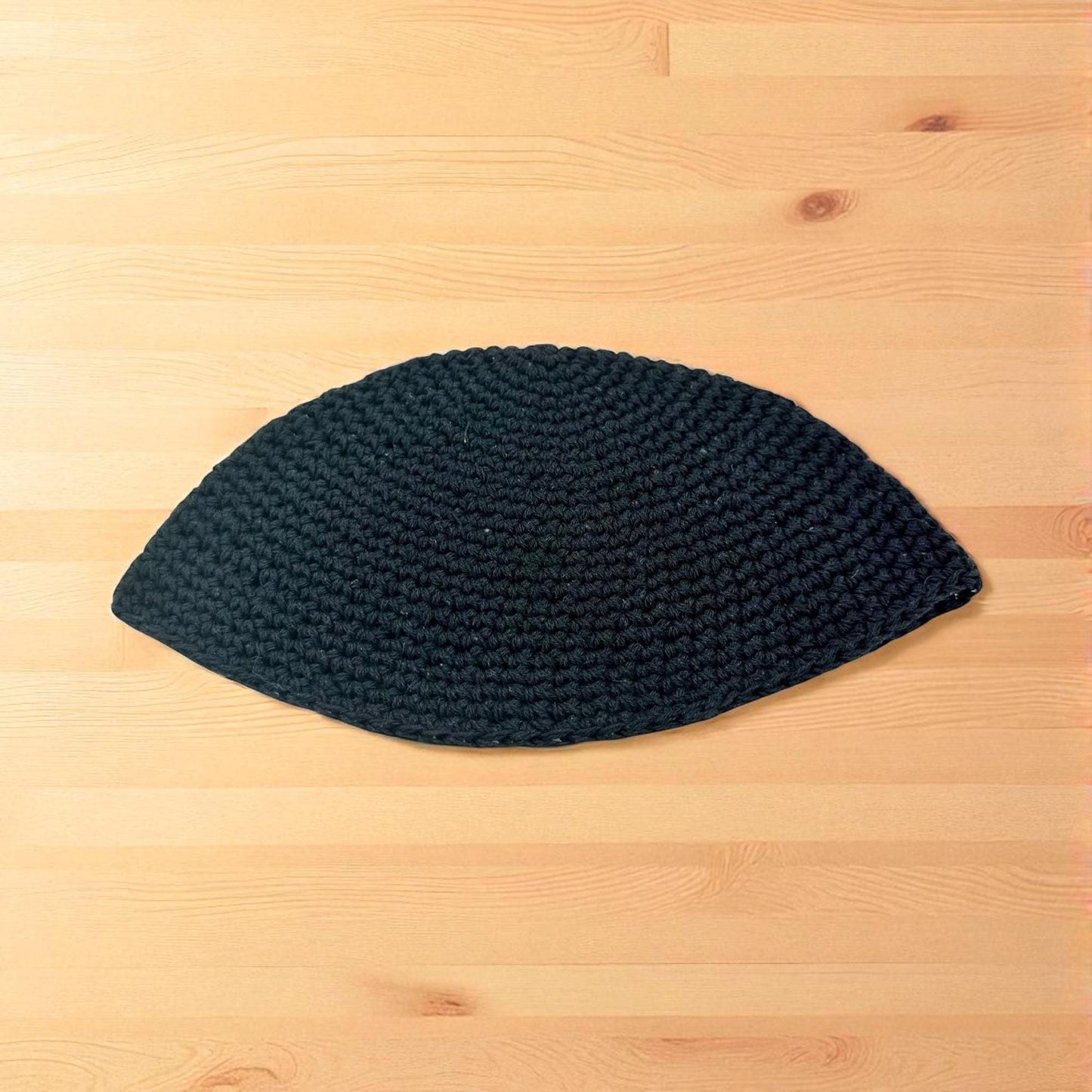 Original Breslev Kippah 100% Cotton | Black & White Jewish Yarmulke 21cm