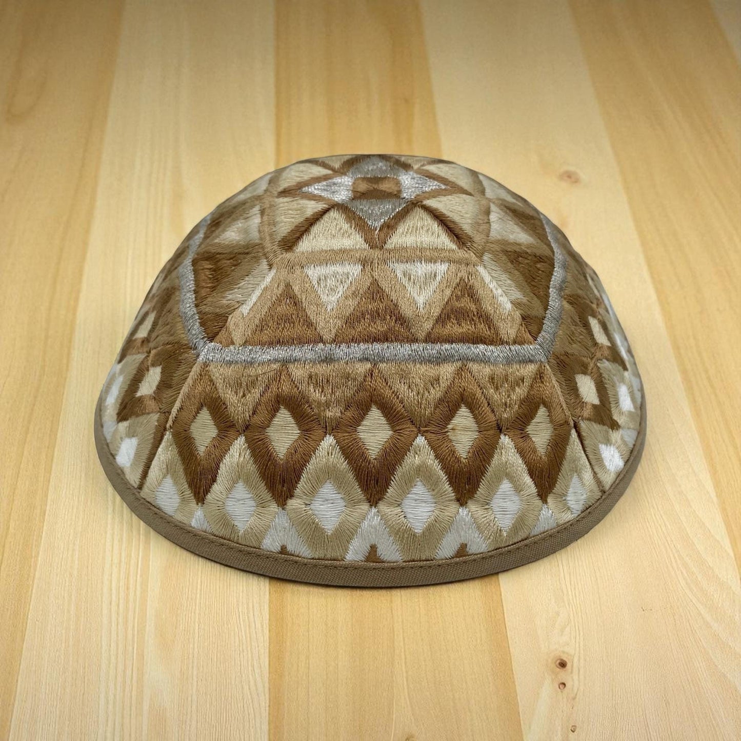 Blue/Gold Diamond Embroidered Kippah