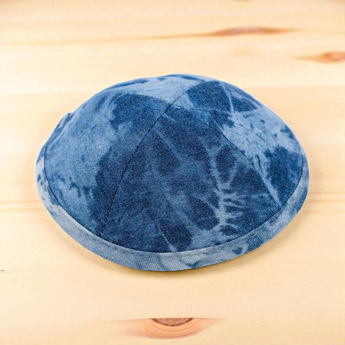 Kippa 18 cm motif bleu taché