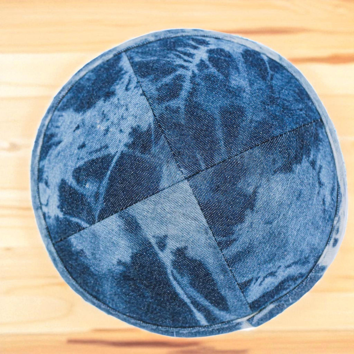 Kippa 18 cm motif bleu taché
