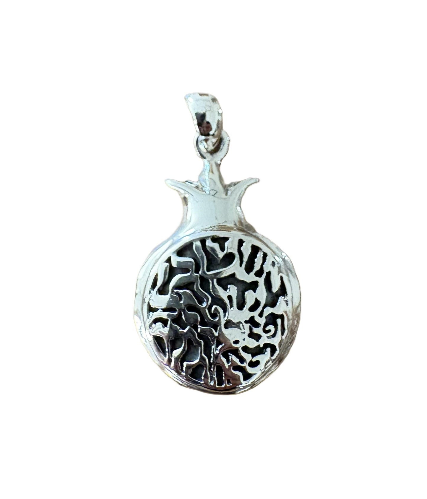 Shema Pomegranate Sterling Silver Necklace