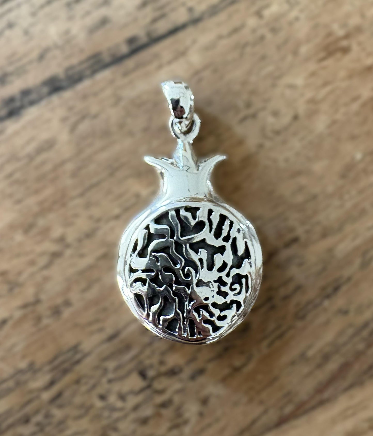 Shema Pomegranate Sterling Silver Necklace