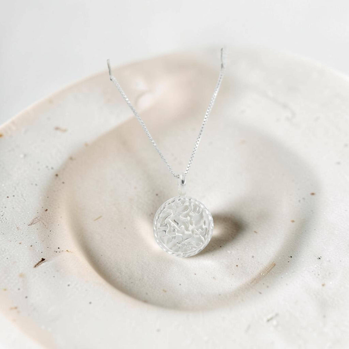 Collier Shema Israël en argent sterling/plaqué or