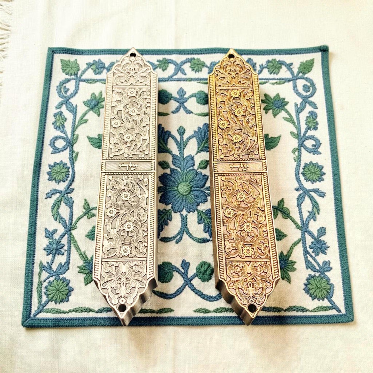 Moroccan Brass Mezuzah Case