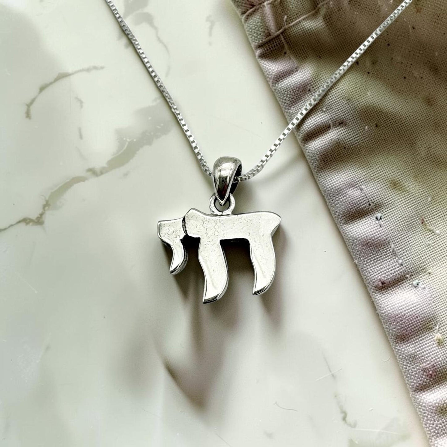 Sterling Silver Chai Necklace