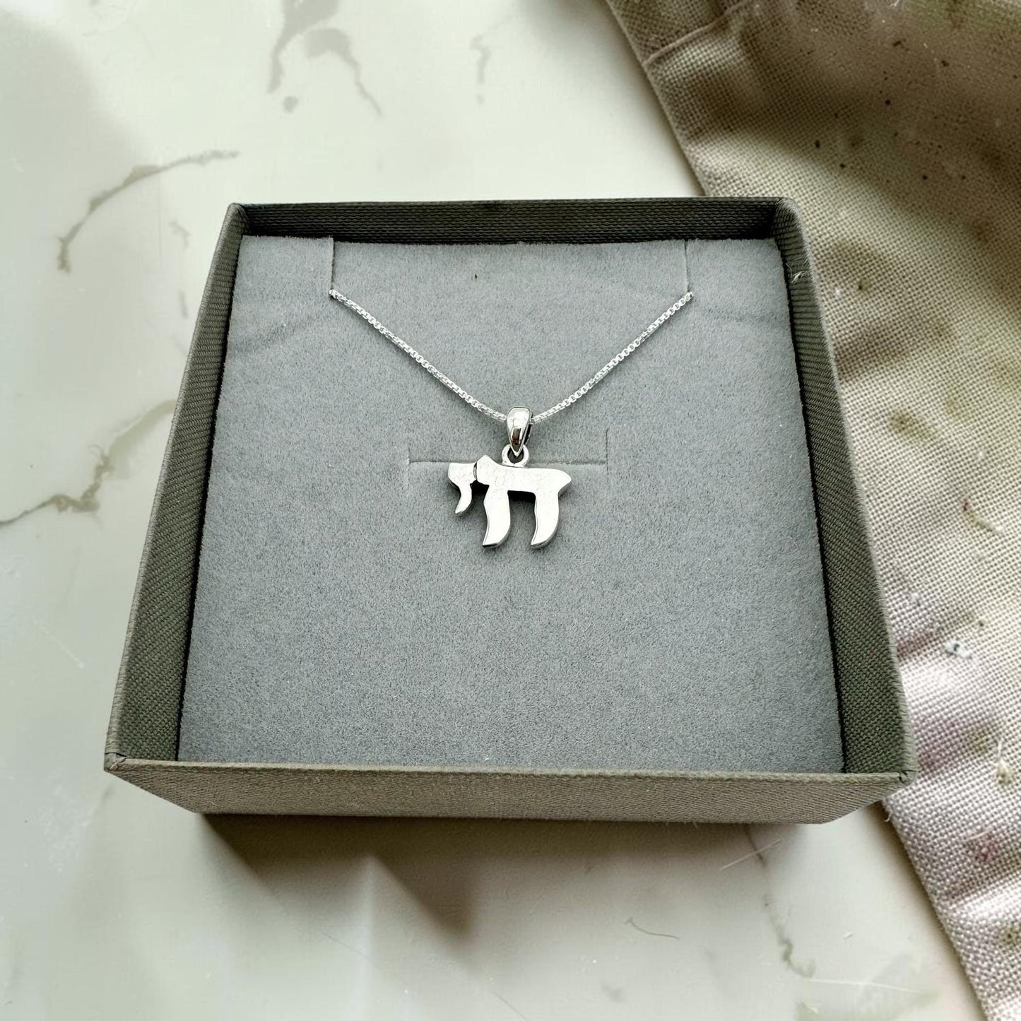 Sterling Silver Chai Necklace