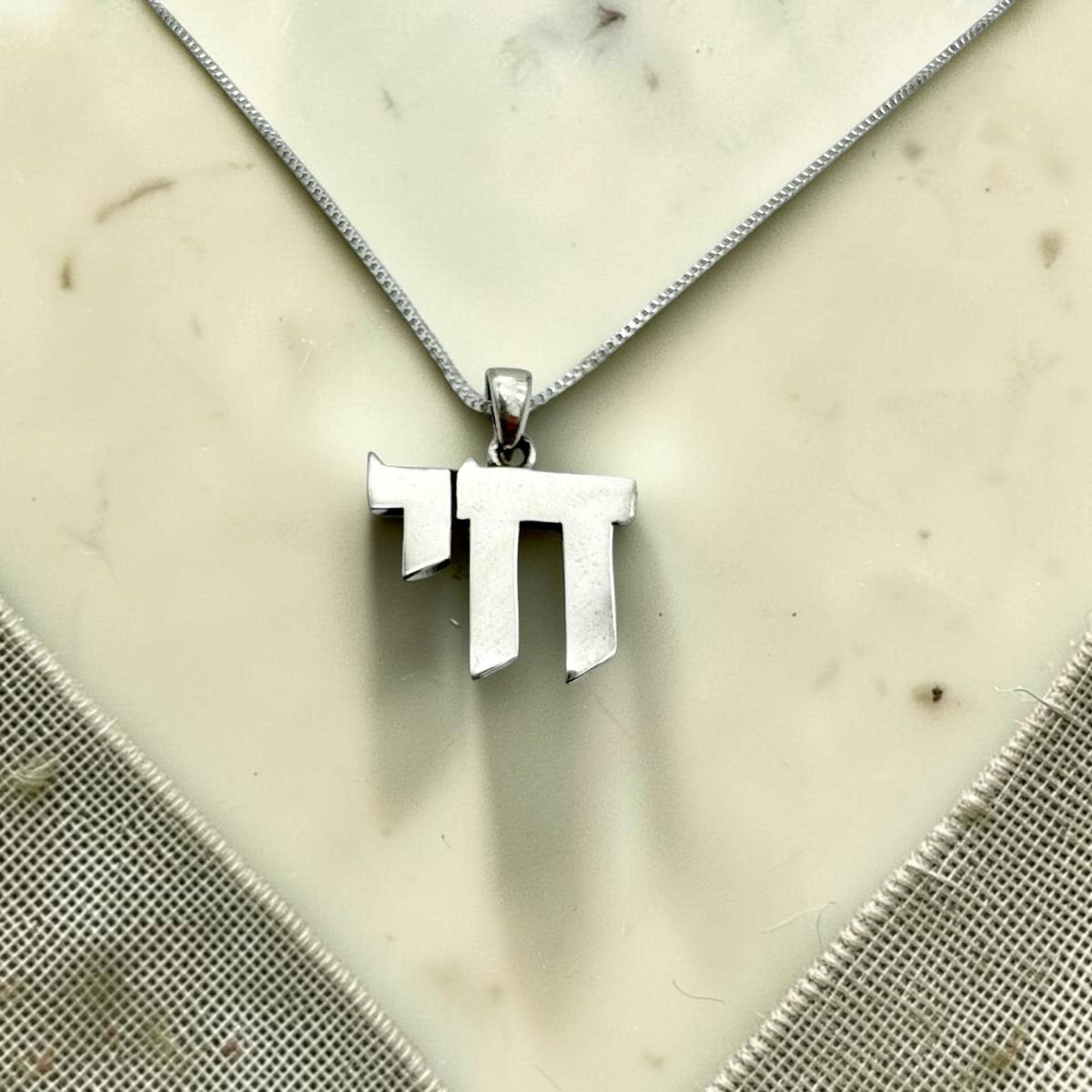 Sterling Silver Chai Necklace