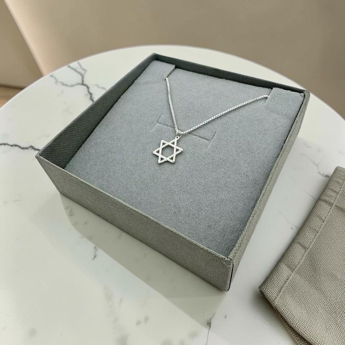 שרשרת מגן דוד כסף סטרלינג/גולדפילד