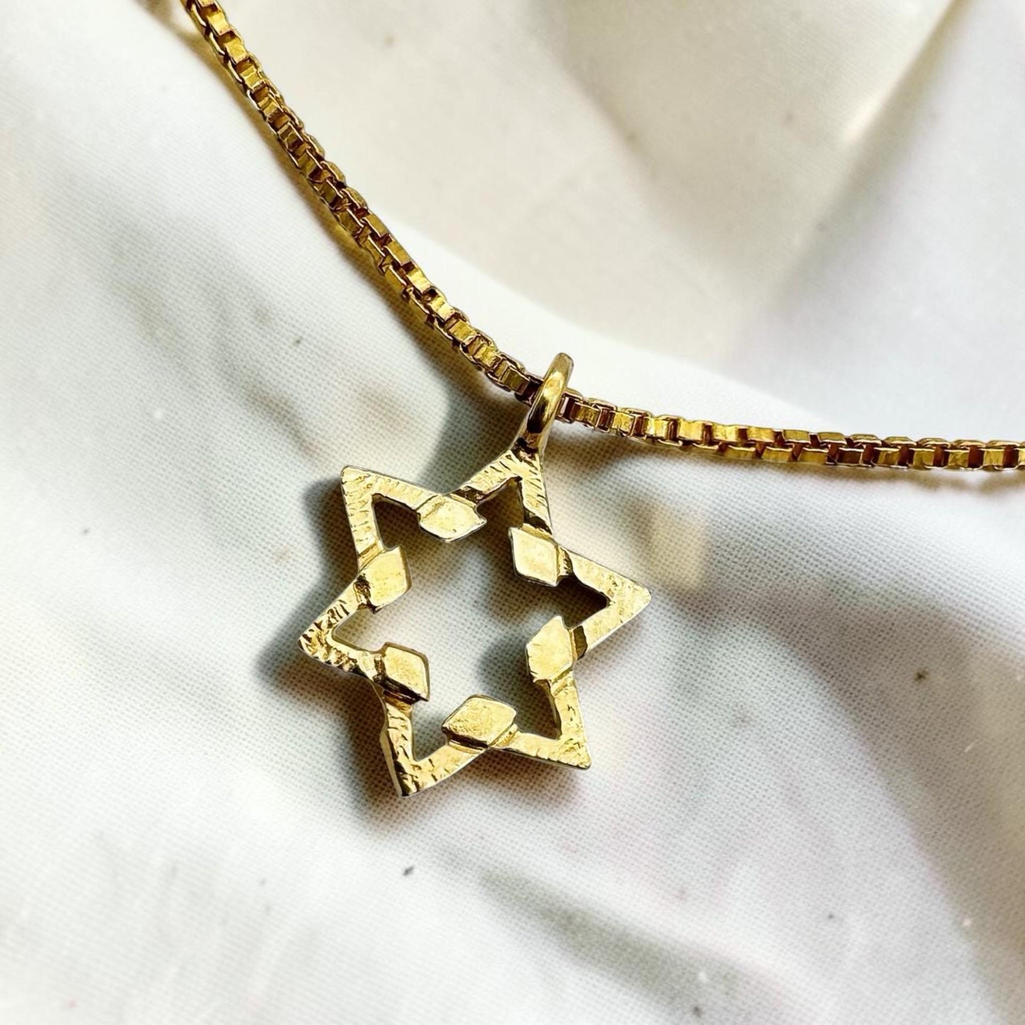 Sterling Silver/Gold Filled Star of David Necklace