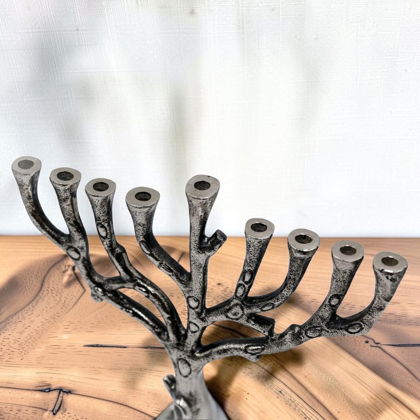 Tree of Life Pewter Menorah