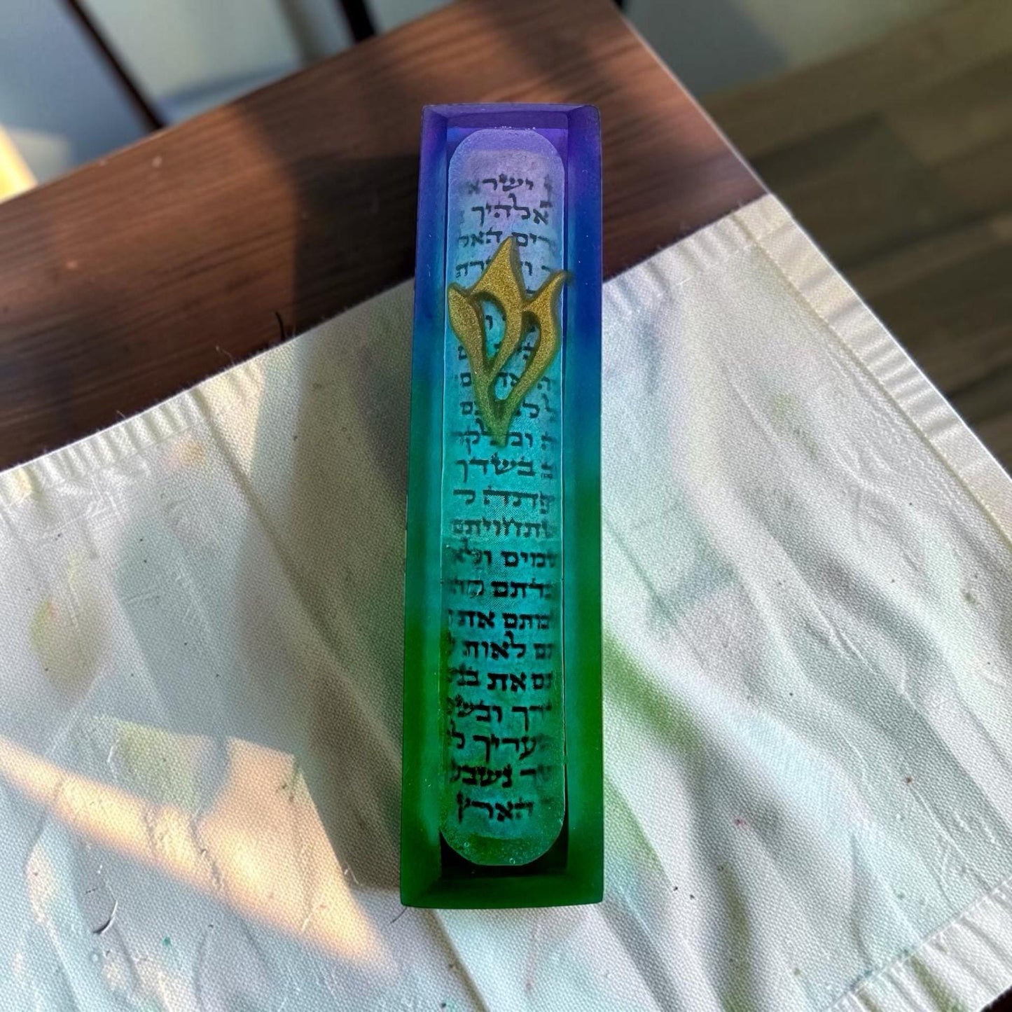 Handmade Resin Mezuzah Case