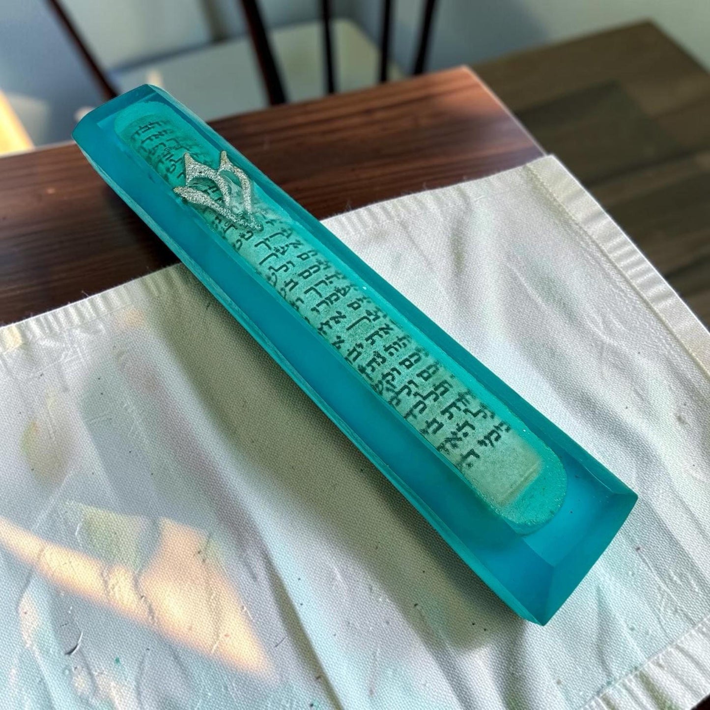 Handmade Resin Mezuzah Case