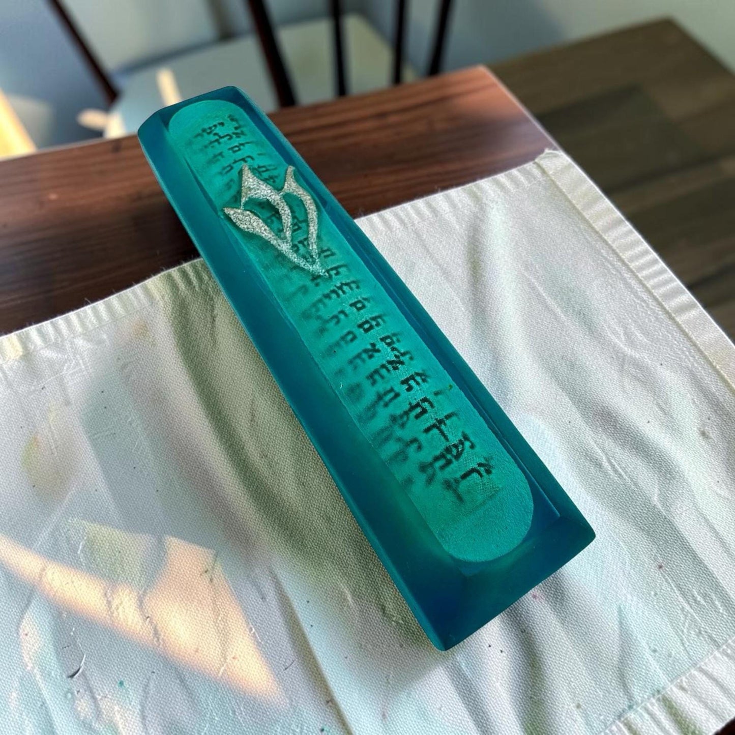 Handmade Resin Mezuzah Case