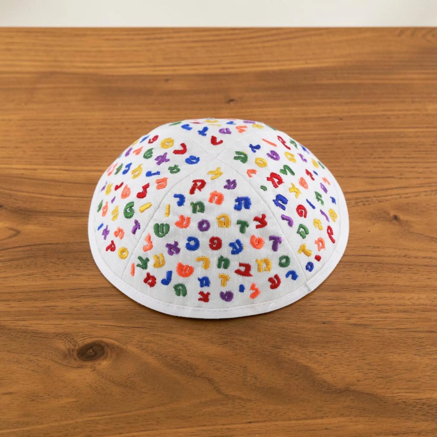 Alphabet Embroidered Kids Kippah