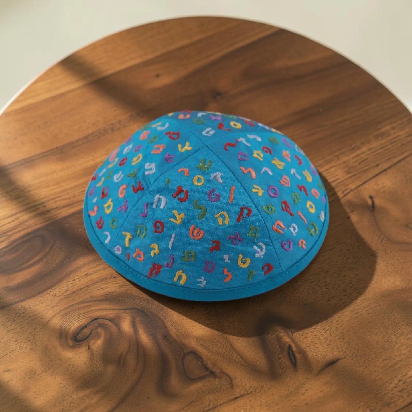 Alphabet Embroidered Kids Kippah