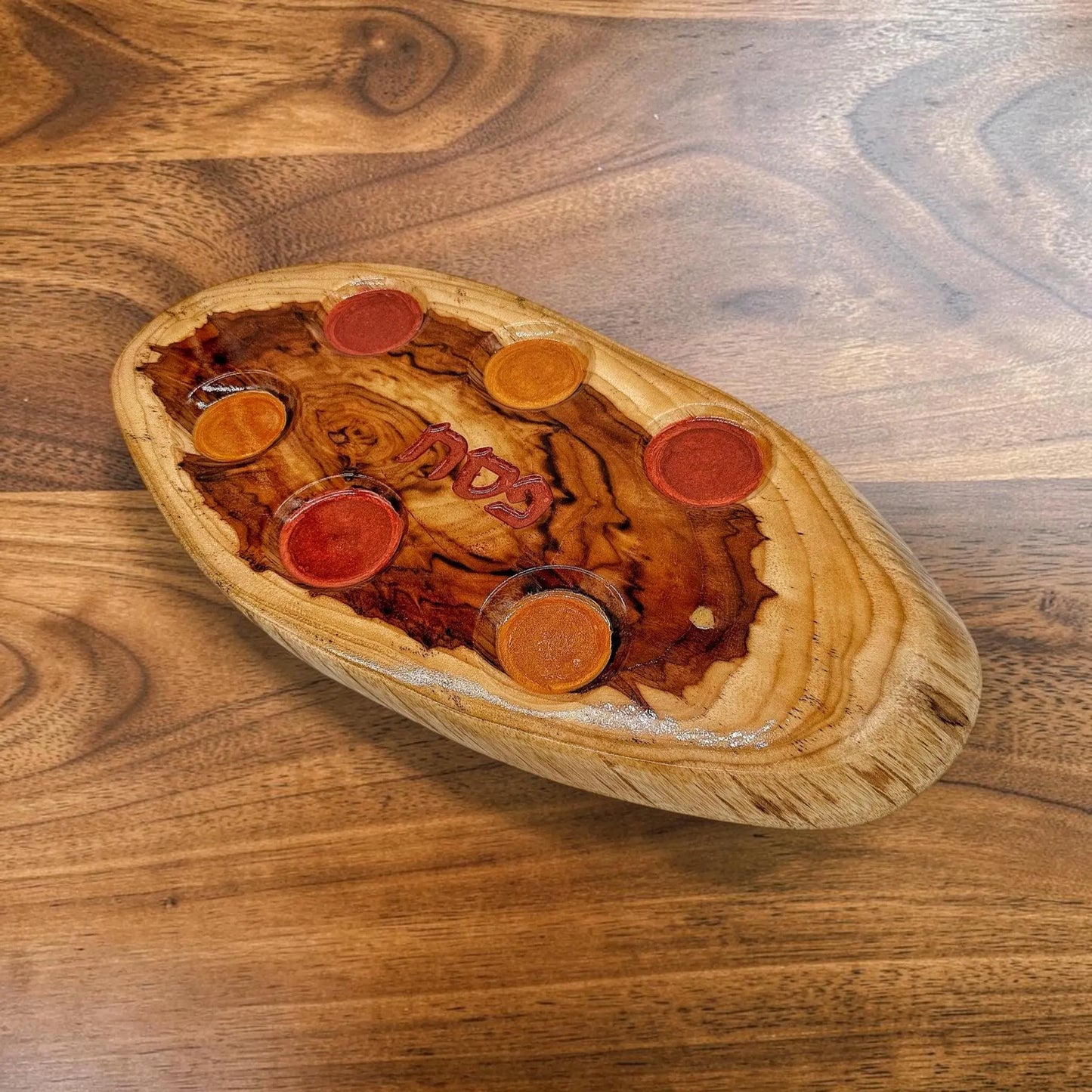 Wood & Resin Passover Plate